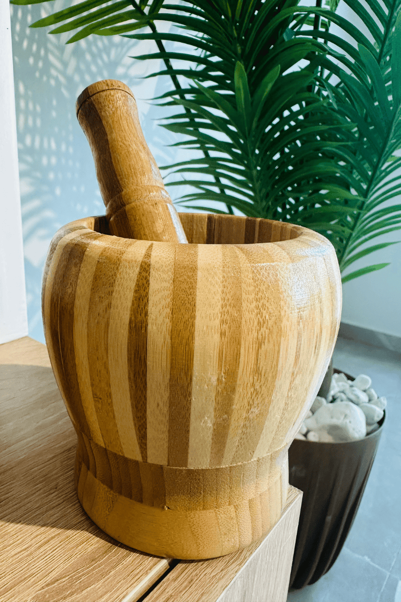 Doğal Ahşap Baharat Öğütücü Havan