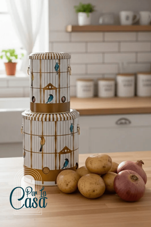 Golden Birds Soğan ve Patates Kovası 2'li