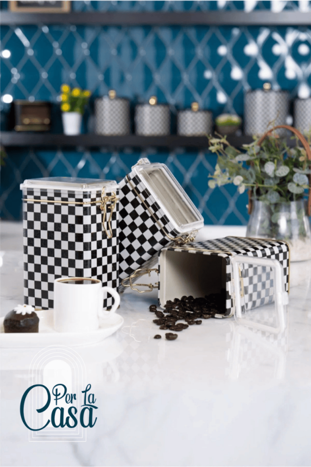Dikdörtgen Kilitli Saklama Kabı 3’lü Set (Checkers Black)