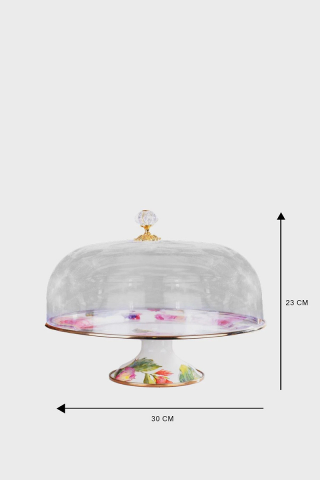 Rose Ayaklı Kek Fanusu