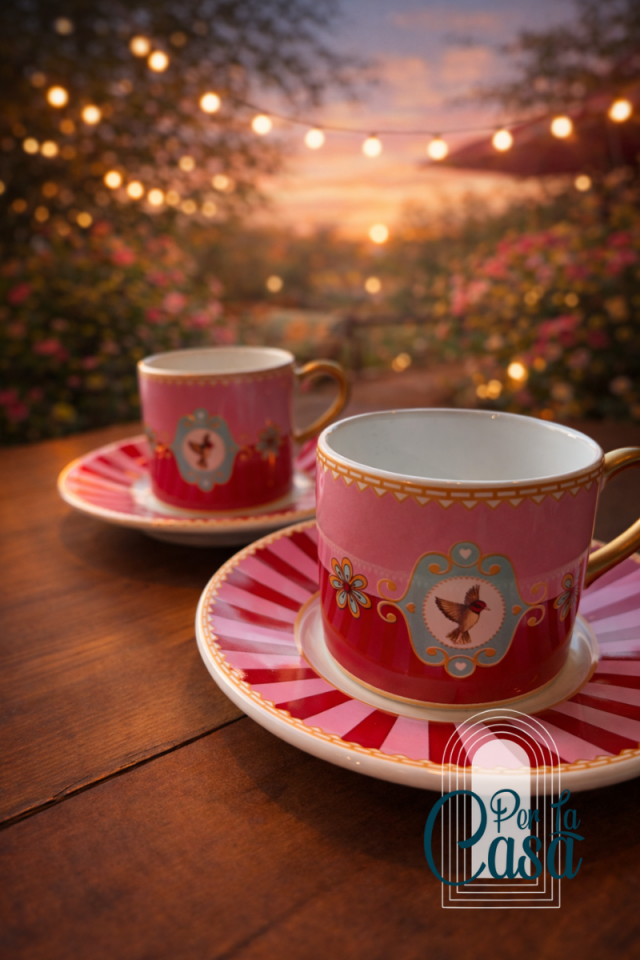 Pink Soho 2 Kişilik Double Kahve Fincanı Seti