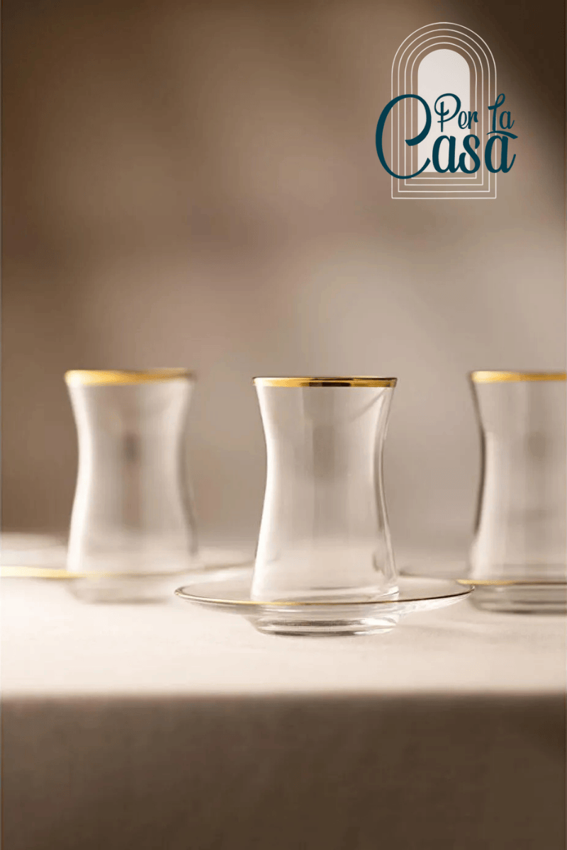 Altın Yaldızlı Çay Bardağı 132 cc