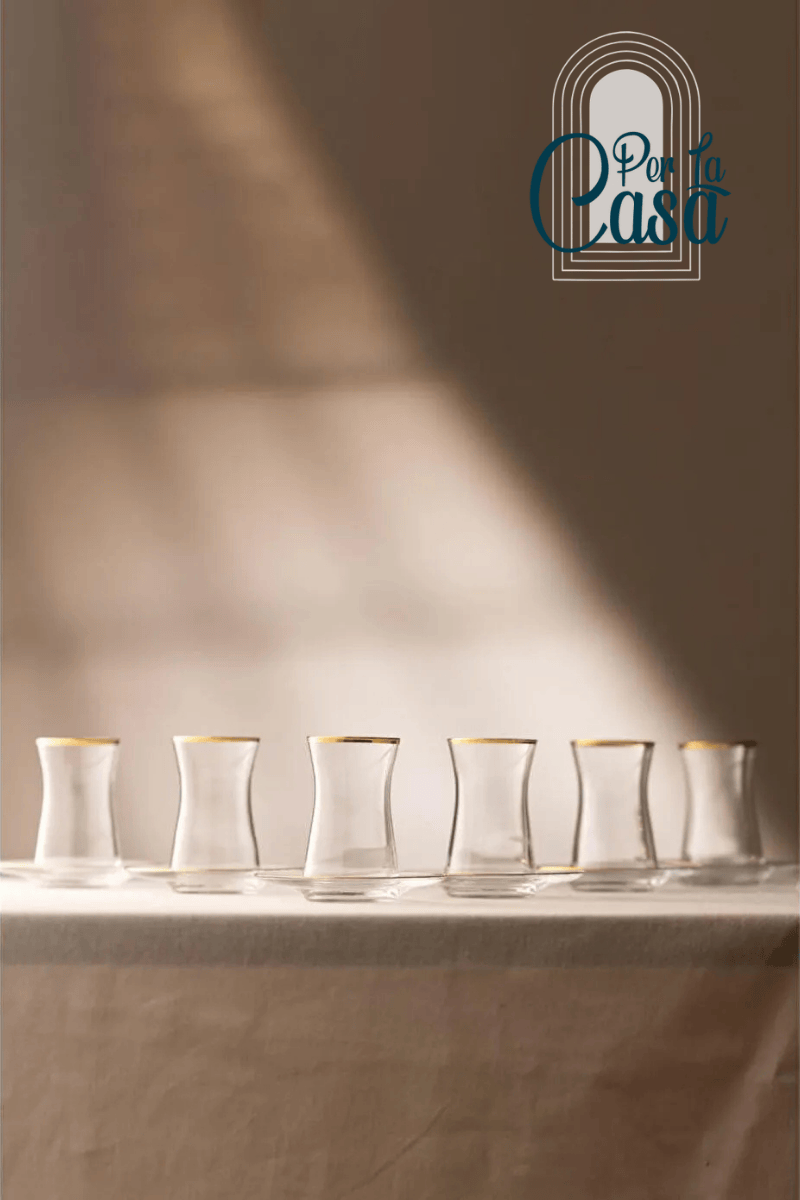 Altın Yaldızlı Çay Bardağı 132 cc