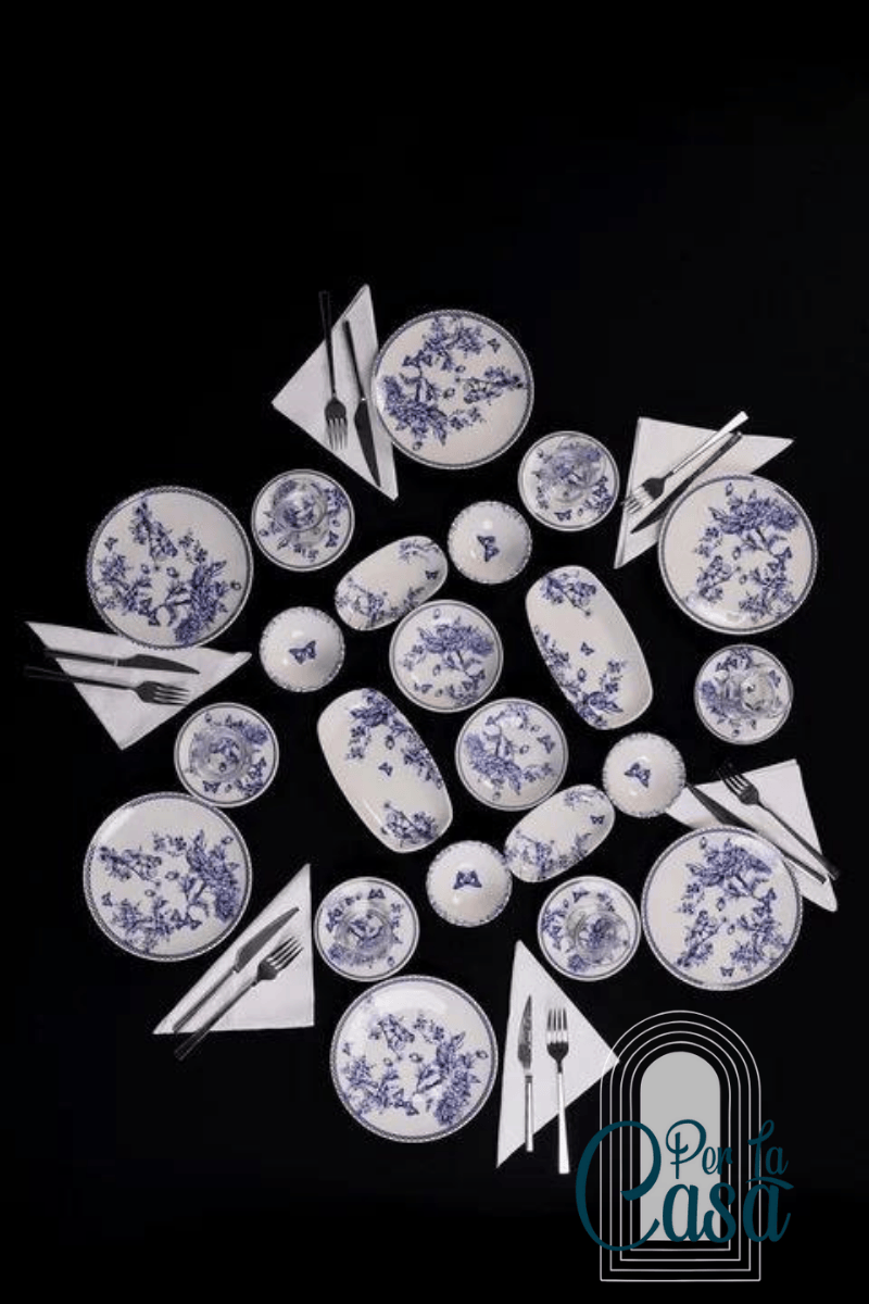 Vintage Blue 22 Parça Kahvaltı Takımı