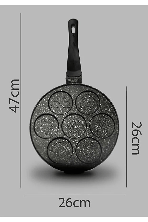 Granit Döküm Emoji Pankek Tava 26 cm