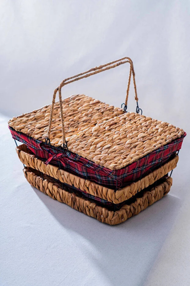 Rustika Nomia Hasır Piknik Sepeti