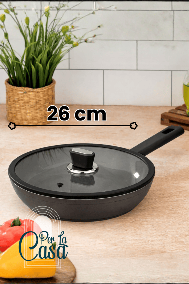 Vista Seramik 26 cm Kapaklı Tava