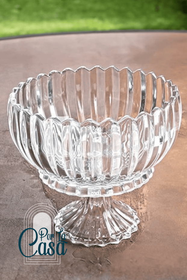 Kristal Ayaklı Yuvarlak Derin Sunumluk