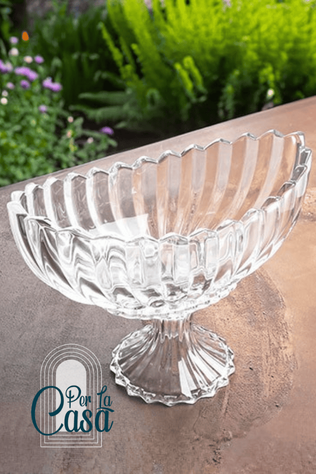 Kristal Ayaklı Oval Derin Sunumluk