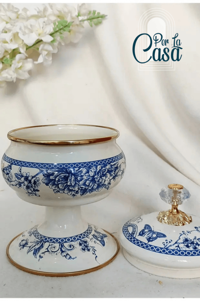 Vintage Blu Ayaklı Şekerlik