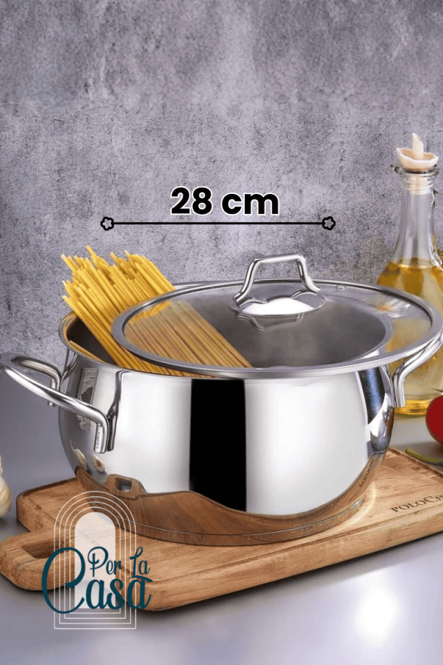 Çelik Tencere İndüksiyon Uyumlu 28cm