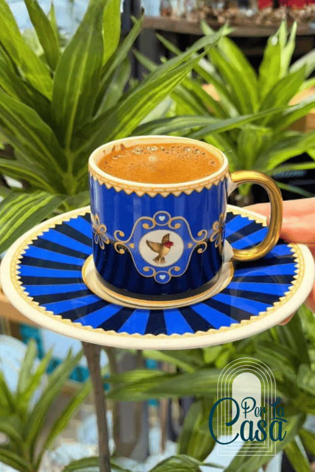 Mavi Soho 6 Kişilik Kahve Fincanı Seti