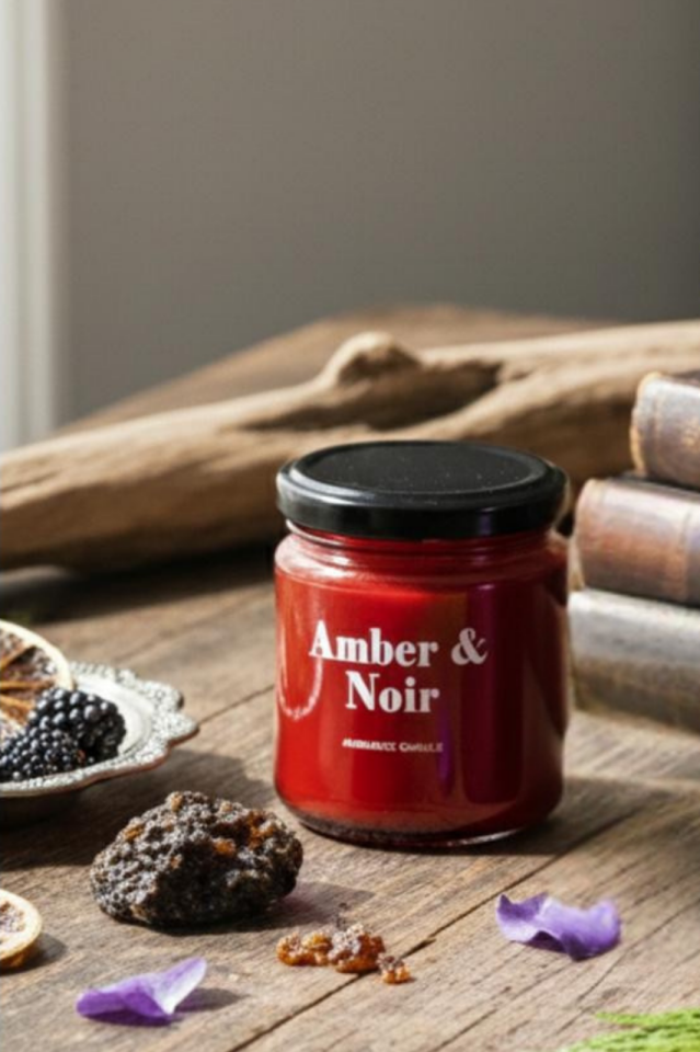 Glam Amber Noir Amber Kokulu Kavanoz Mum