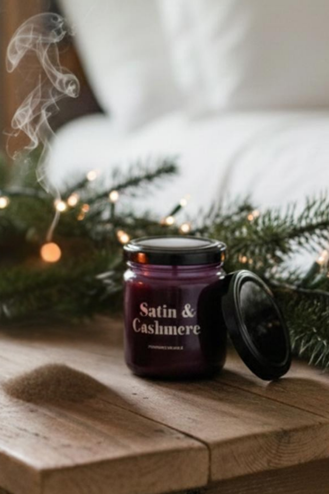 Glam Satin Cashmere Manolya Kokulu Kavanoz Mum