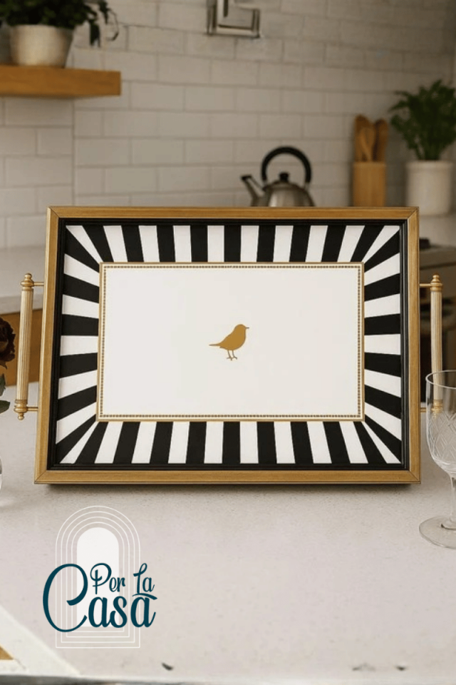 Black Piano Line Tepsi