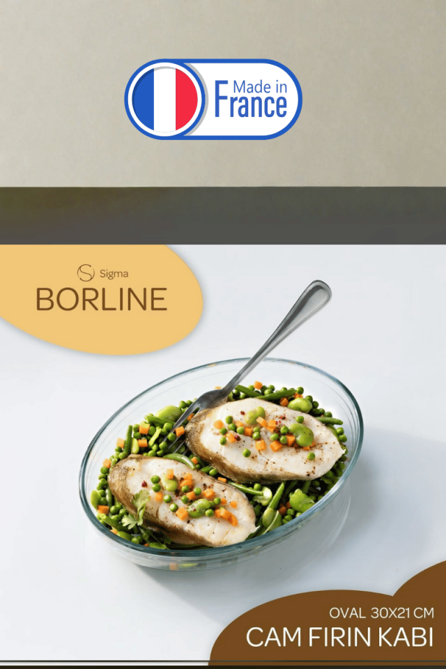 Cam Fırın Kabı Oval 2.1Lt